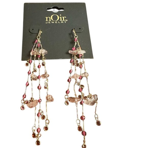 nOir Jewelry Multi-Strand Beaded Dangle Earrings - NWT - Picture 5 of 6